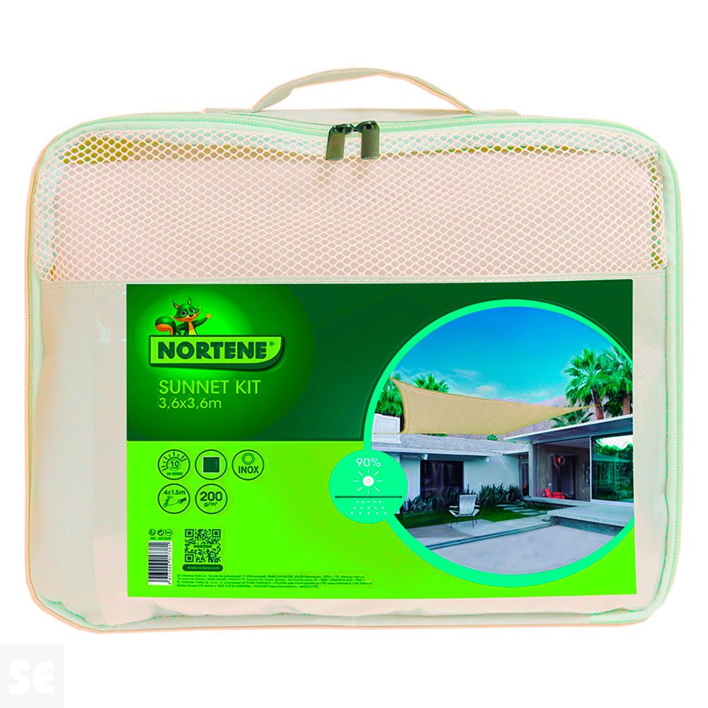 Toldo Sun Net Cuadrado 3,60x3,60 m Arena