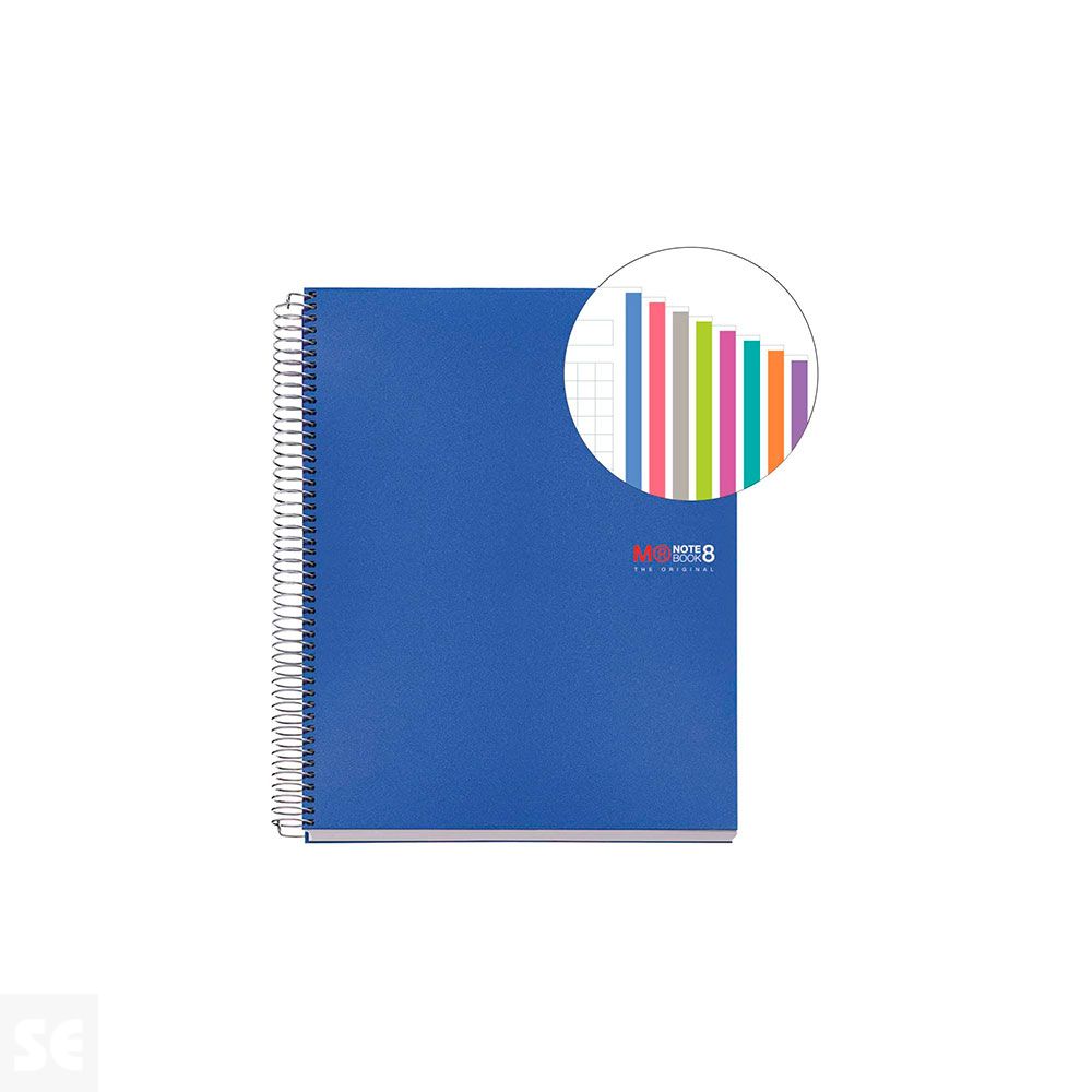 Notebook 8-200 A4 Cla. Polipropileno Azul