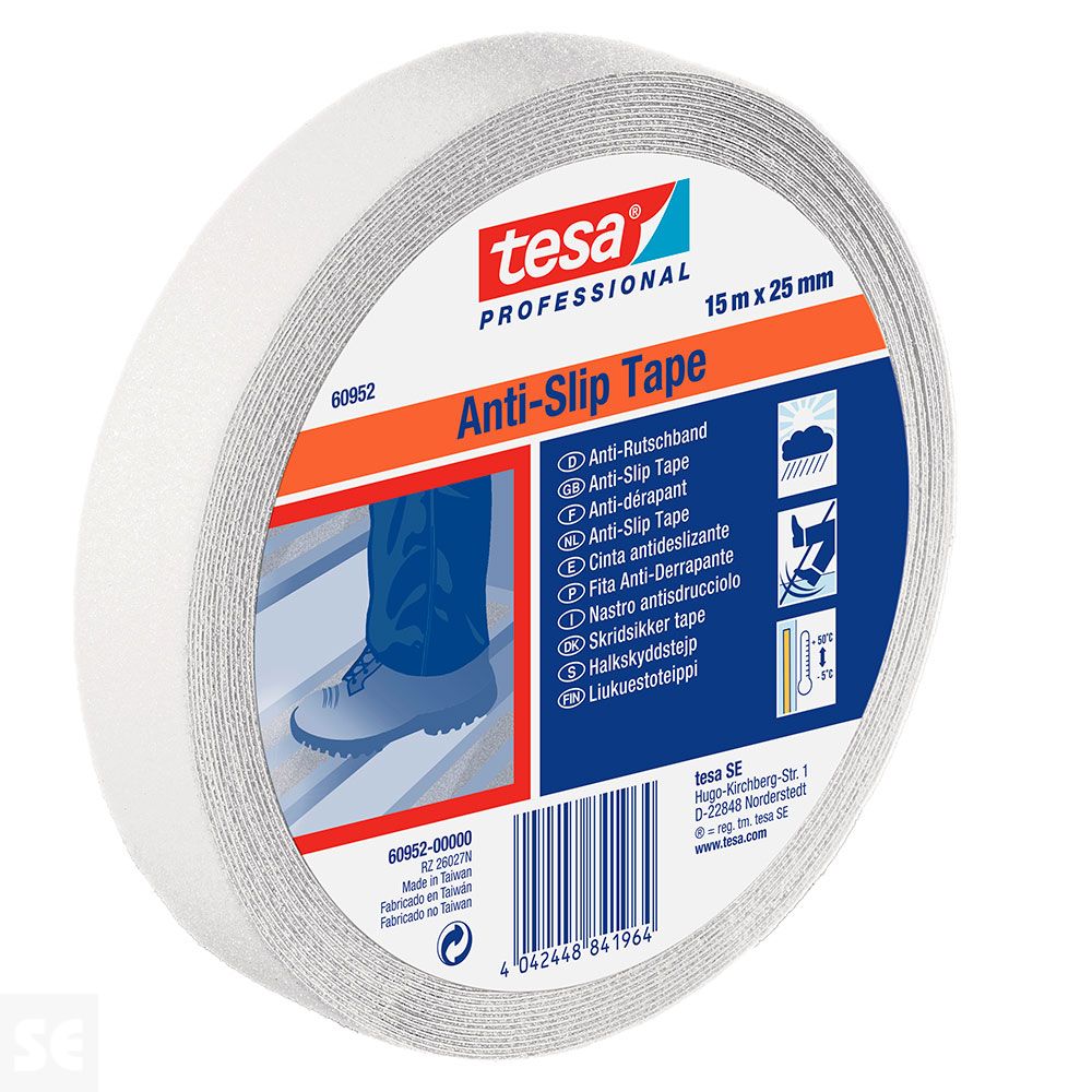 Cinta Adh. Antideslizante 60952 Blanca Transp. 15Mx25Mm