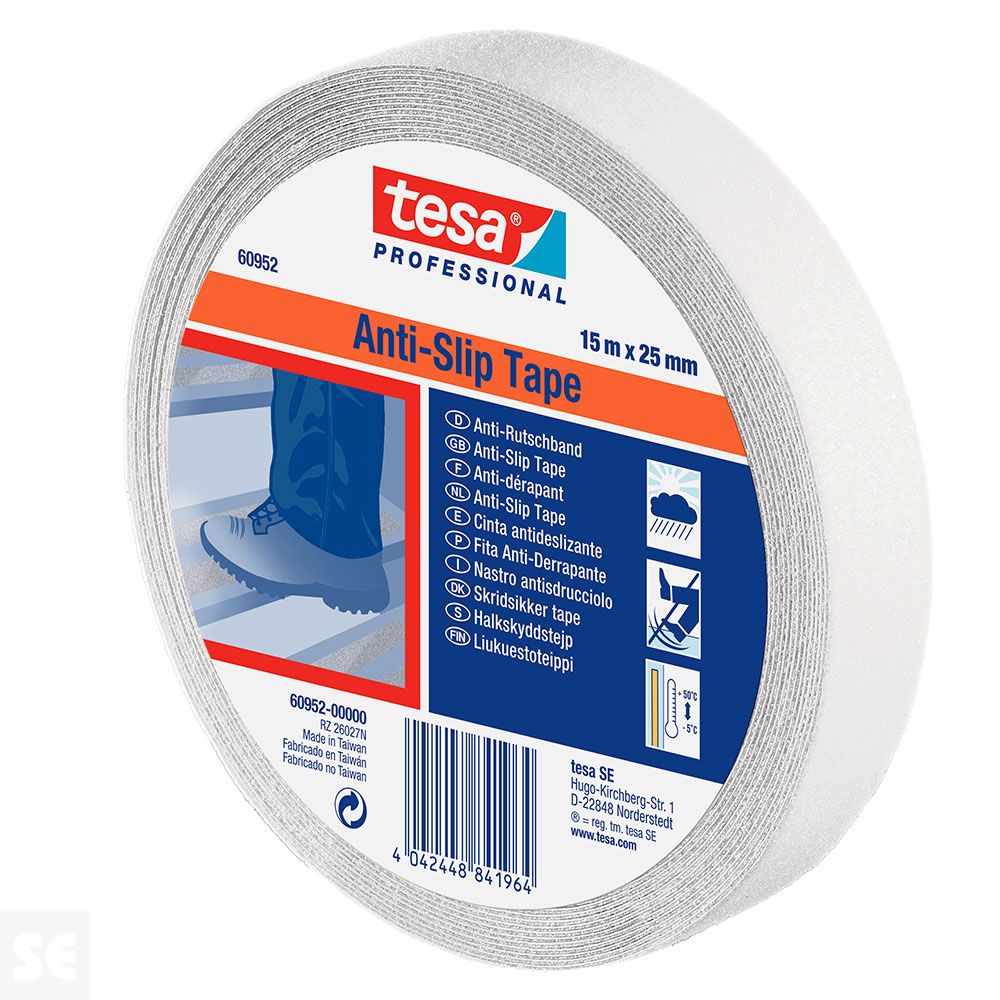Cinta Adh. Antideslizante 60952 Blanca Transp. 15Mx25Mm