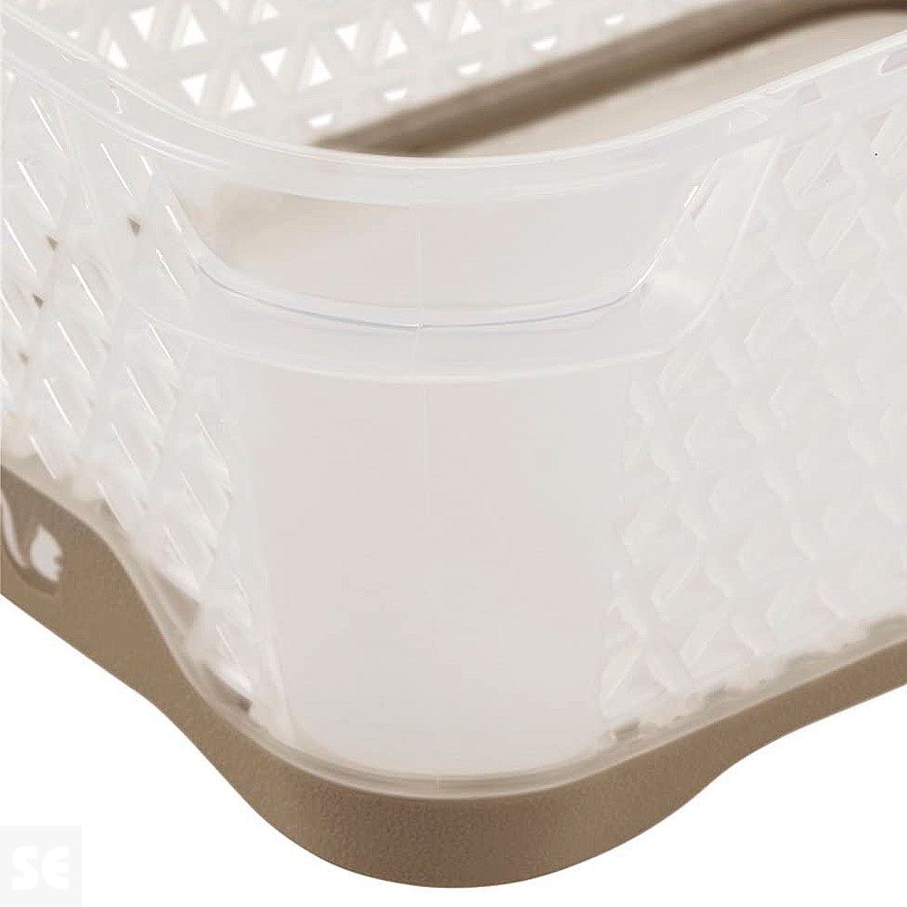 Cesta Organizadora Plástico Gris 16x12x7 cm