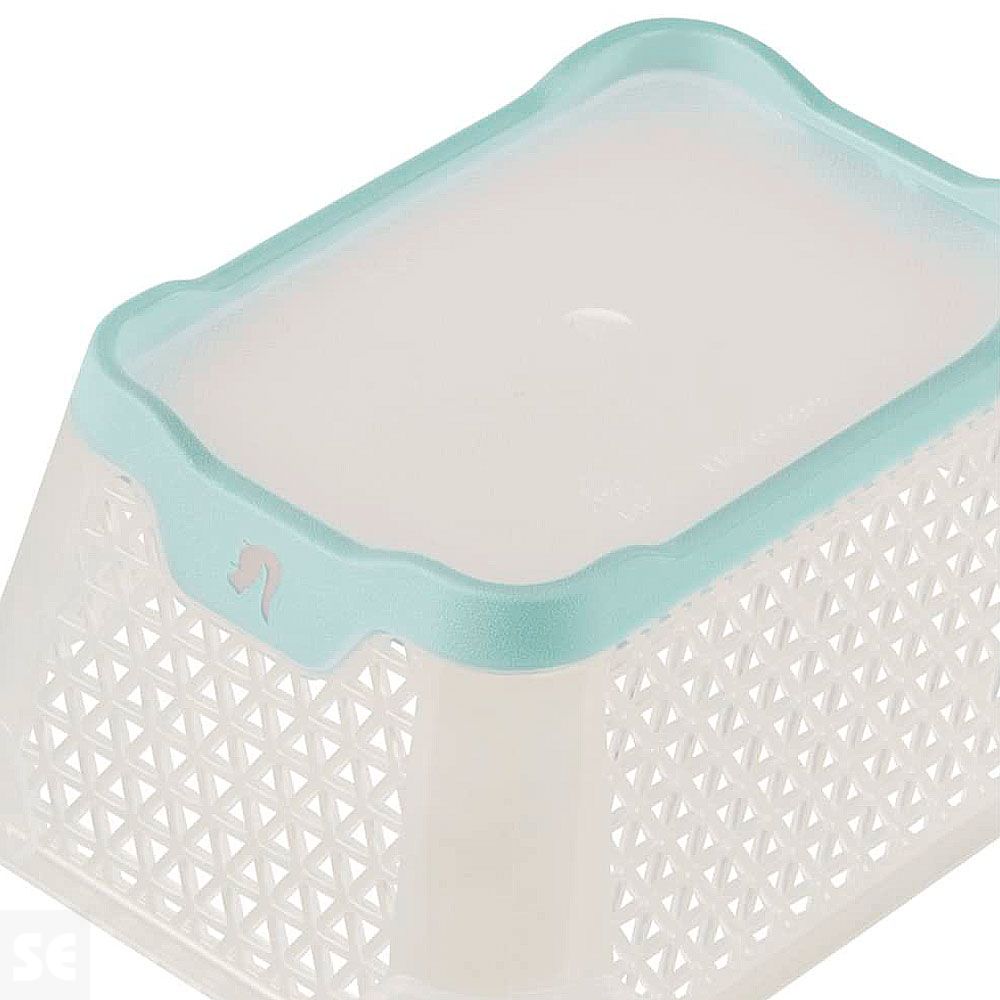 Cesta Organizadora Plástico Verde 16x12x7 cm