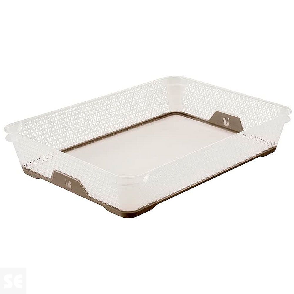 Bandeja Organizadora Plástico Gris 36x26x7 cm