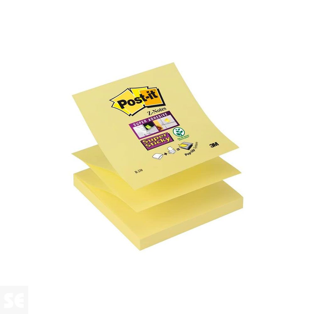 PostIt Zig Zag Super Sticky Color Amarillo SERVEI ESTACIÓ