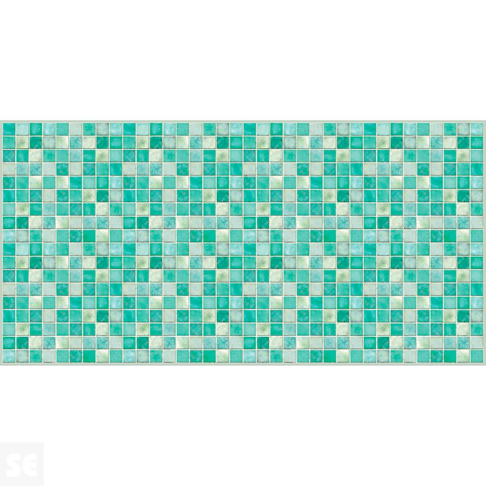 Plancha de Polipropileno celular estampado mosaico verde