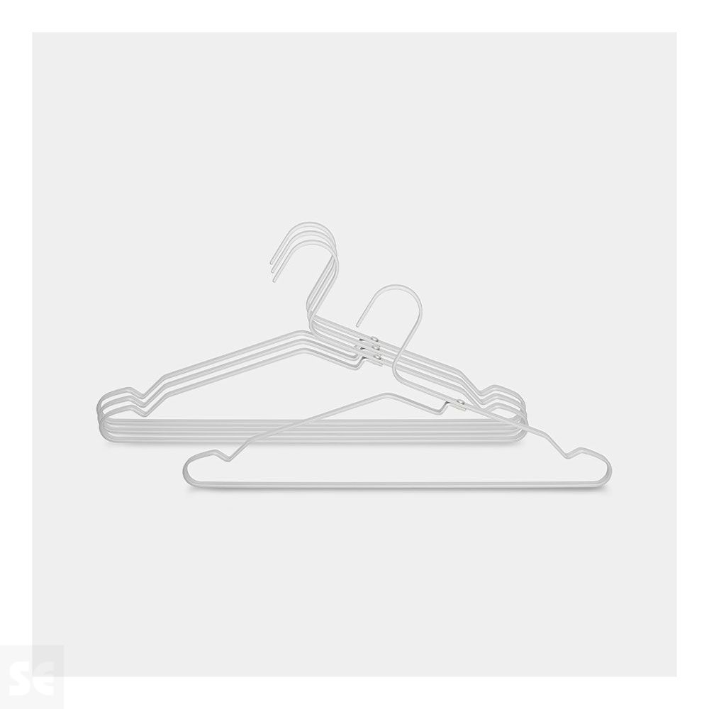 Perchas de Aluminio Plata 4 uds.