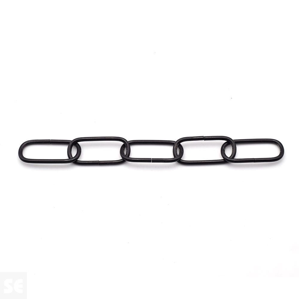 Cadena Recta Lisa Negra 2,5x29 mm