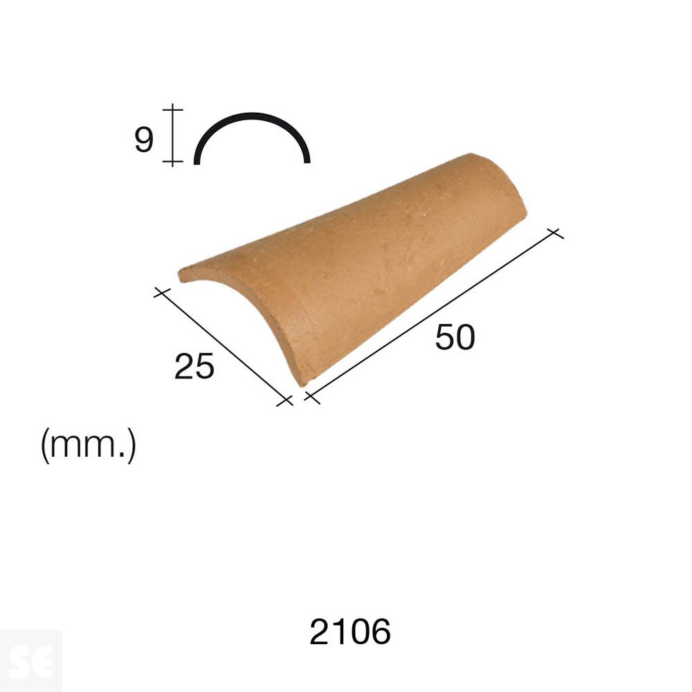 Teja Arabe Roja 1/10 25Unds.