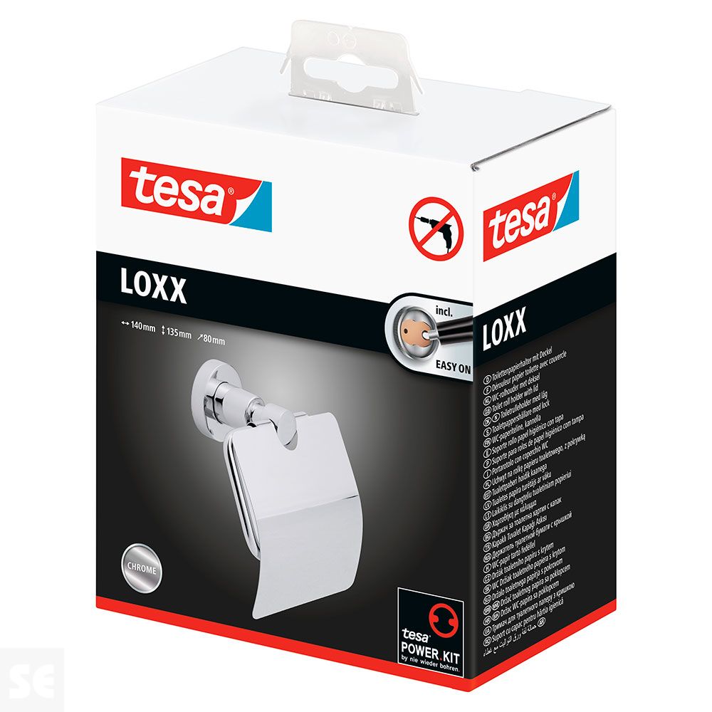 Soporte De Papel Wc Loxx Con Tapa