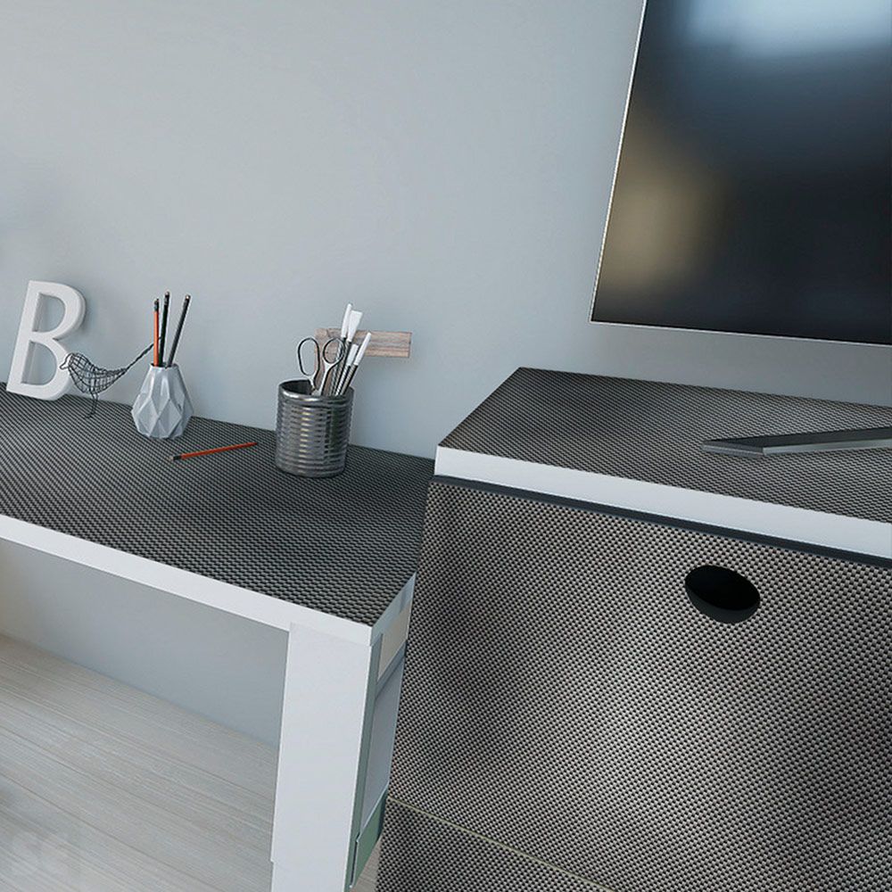 Vinilo Adhesivo Fibra Carbono Gris Matrix 45cmx2m