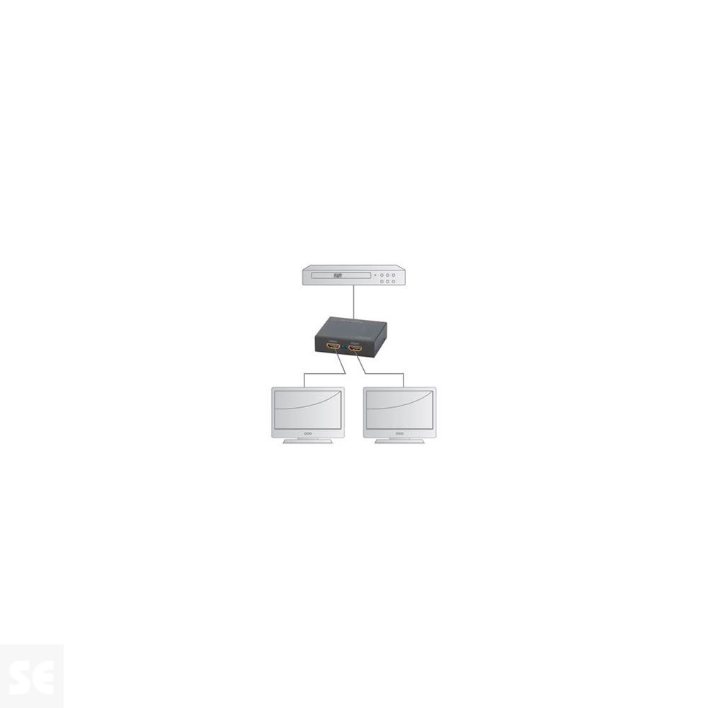 Spliter HDMI 2 Puertos 4k Hd Blister