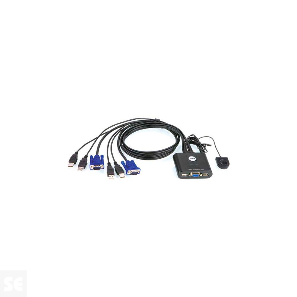 Conmutador KVM 2 puertos VGA-USB