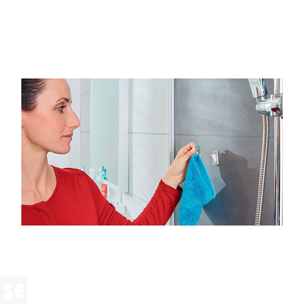 Powerstrips  Waterproof Gancho Acero Y Blanco Pequeño + Tiras