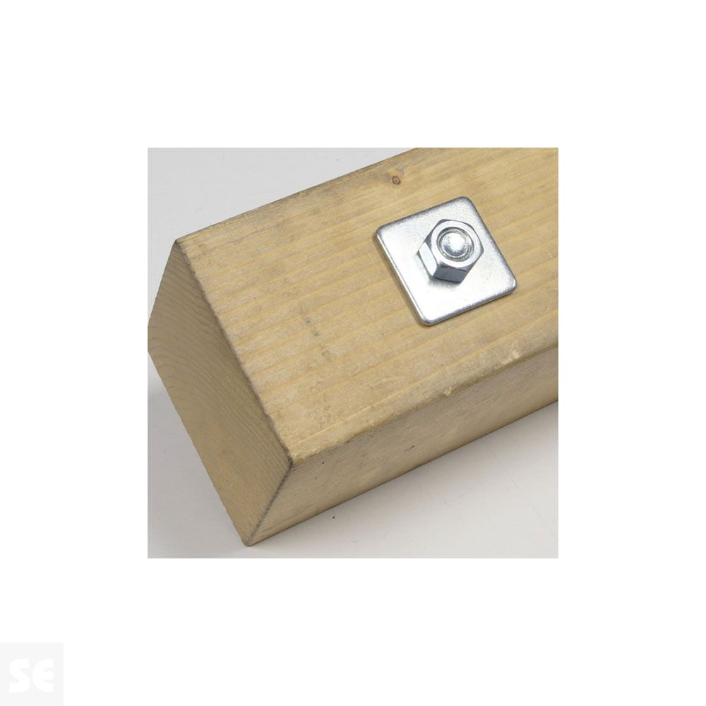 Arandela de Montaje Cuadrada 17,5x50x50x5mm. Din 436 (5u.)