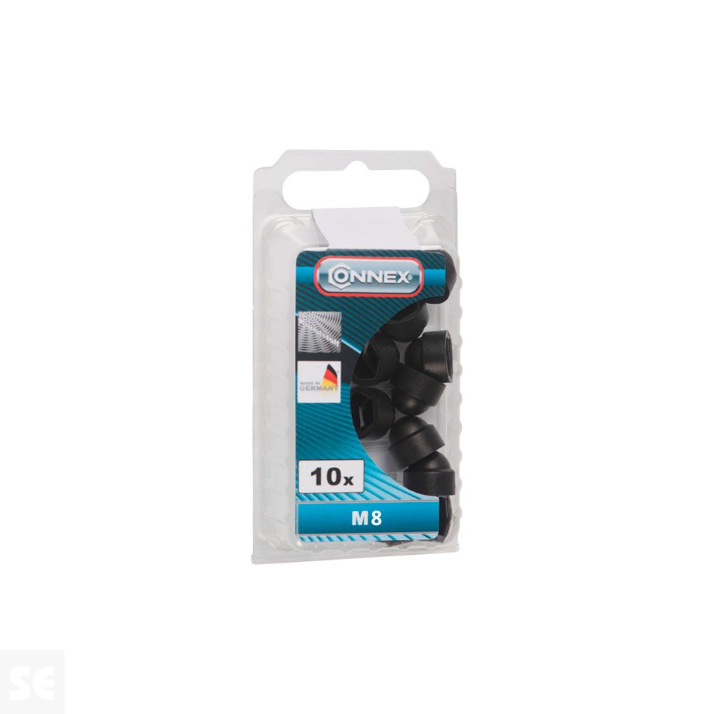 Tapa PVC M8 mm Negro