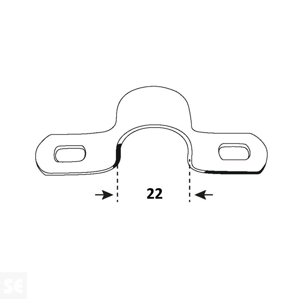 Abrazaderas tubo 22mm. (4u.)