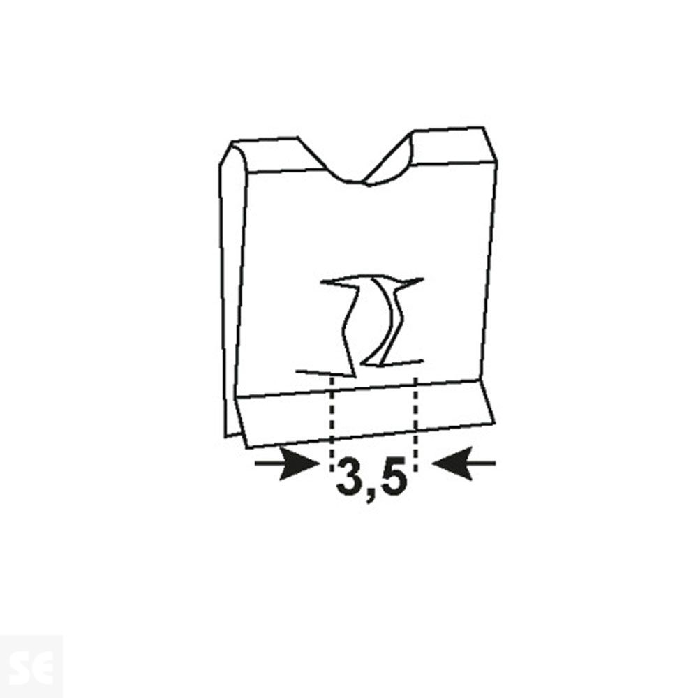 Tuercas 7990 Cincados 3,5 mm