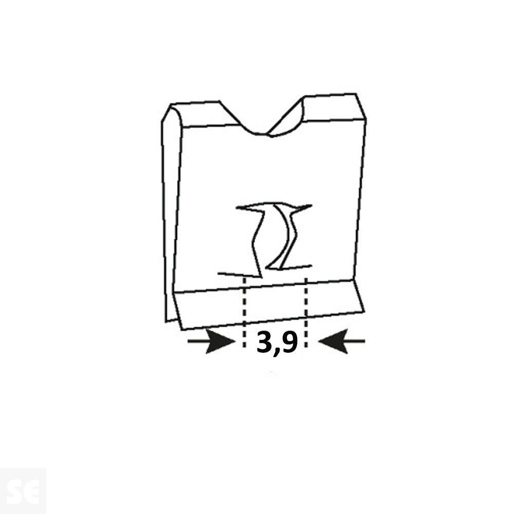 Tuercas 7990 Cincados 3,9 mm