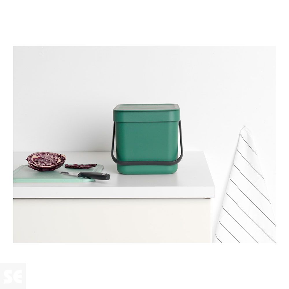 Sort & Go, Cubo de Desperdicios Verde Abeto 6 l