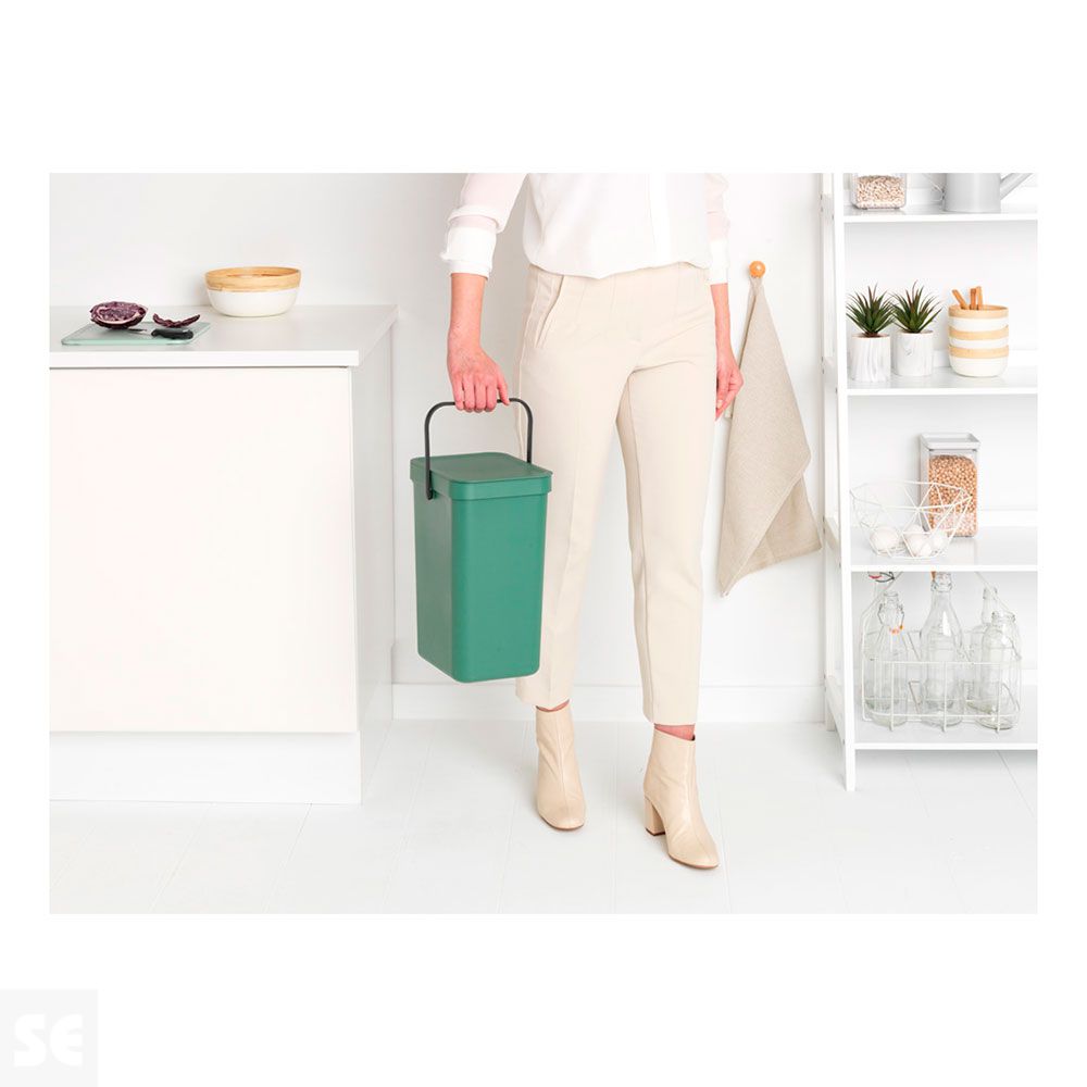 Sort & Go, Cubo de Desperdicios Verde Abeto 12 l