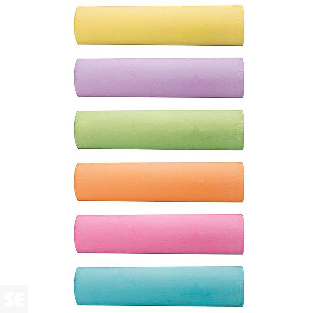 Bote 20 Tizas Maxi - Antipolvo Colores