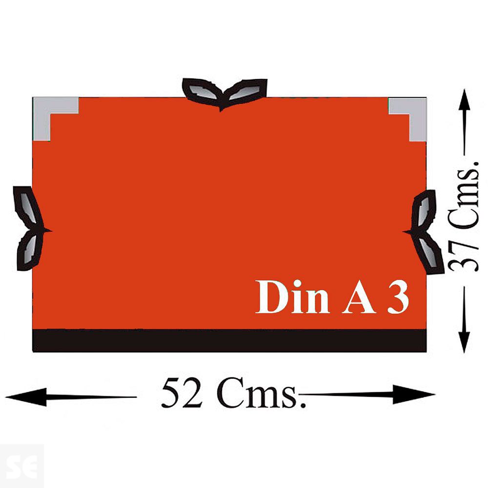 Carpeta Forrada Tela Cintas 37x52 cm Rojo