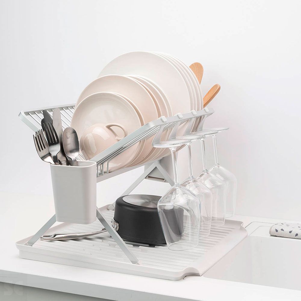 Escurreplatos Plegable Grande Light Grey