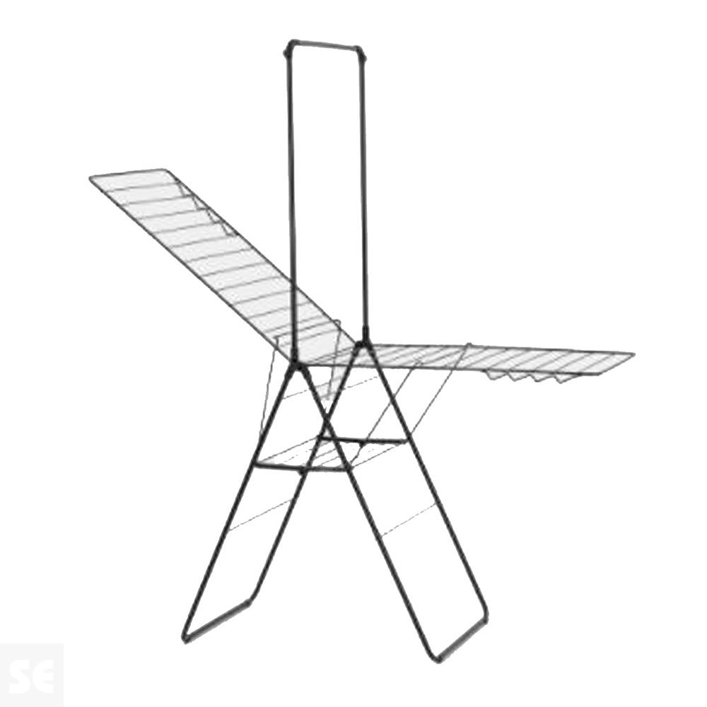 Tendedero de Alas 25 m Matt Black Barra Perchas 25 m