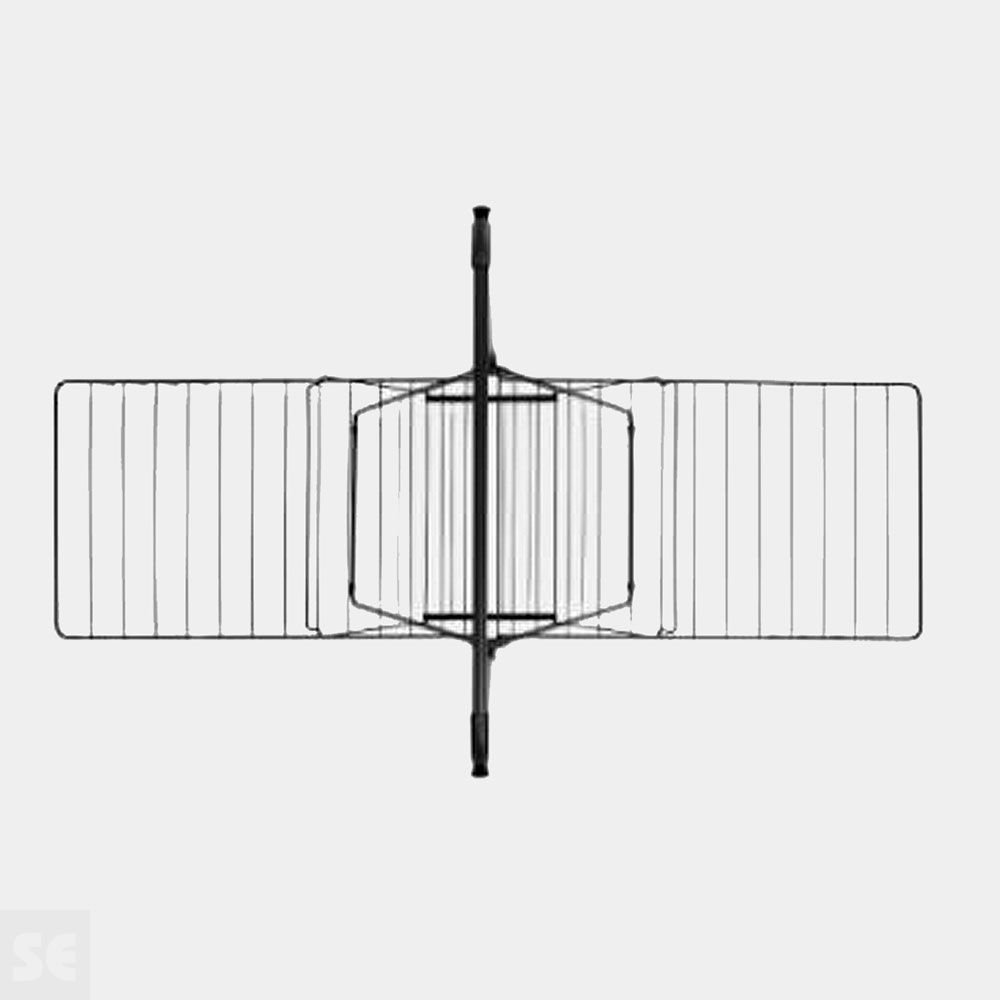 Tendedero de Alas 25 m Matt Black Barra Perchas 25 m