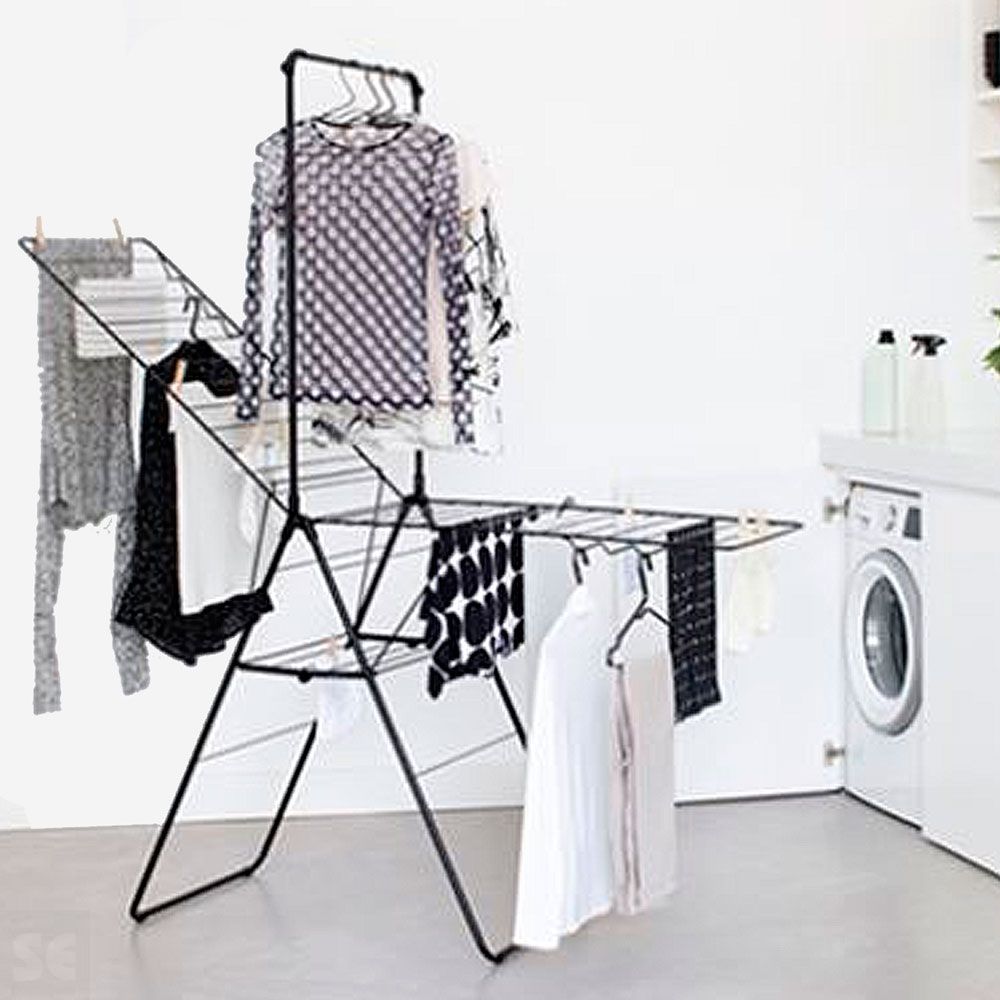 Tendedero de Alas 25 m Matt Black Barra Perchas 25 m