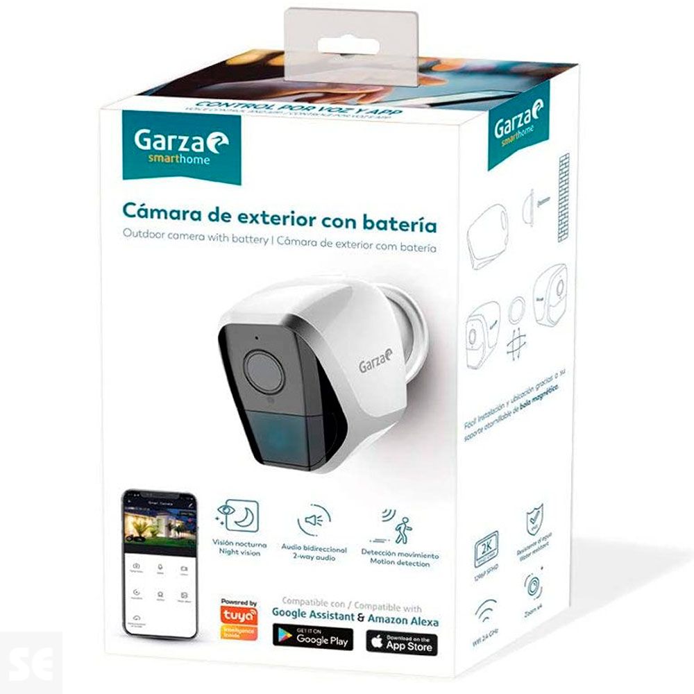Gz Cámara con Batería Exterior Ip65 Smart Wifi 1296 p Sfhd 2 k