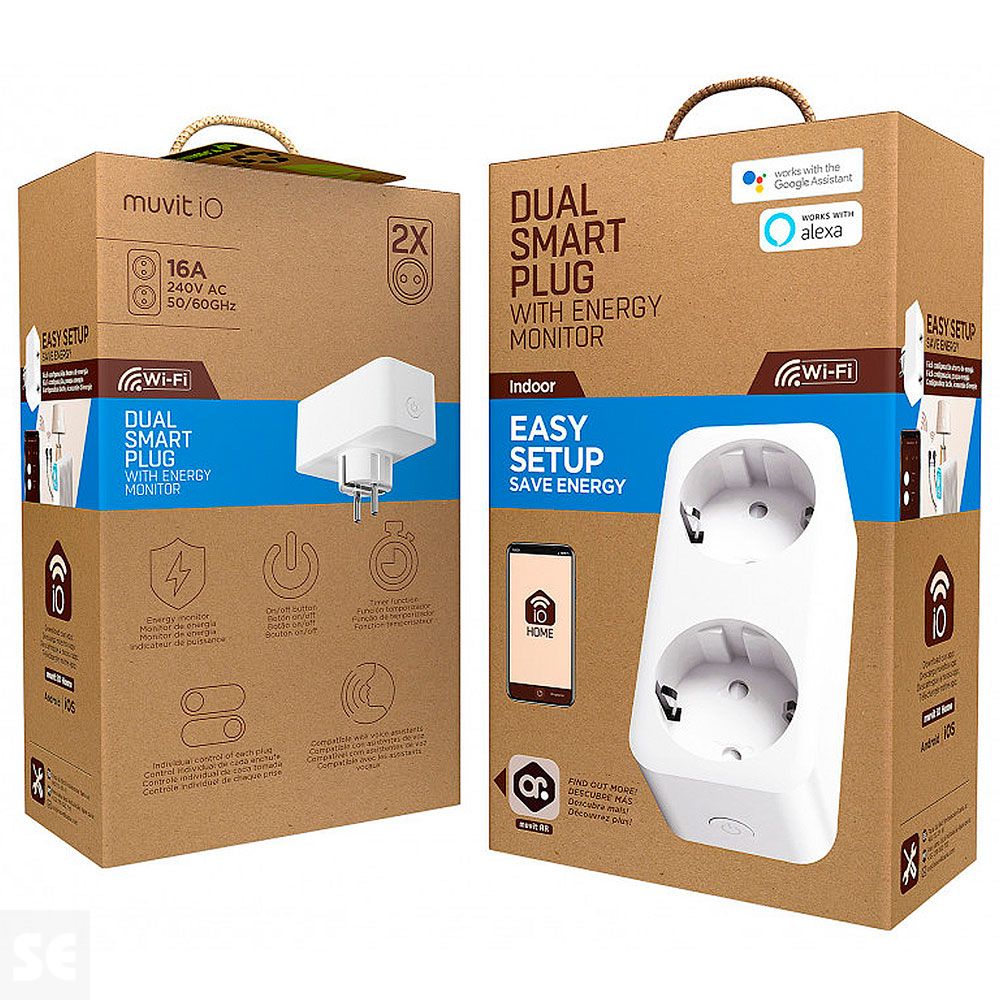 Muvit Io Enchufe Doble Wifi con Monitor de Energía