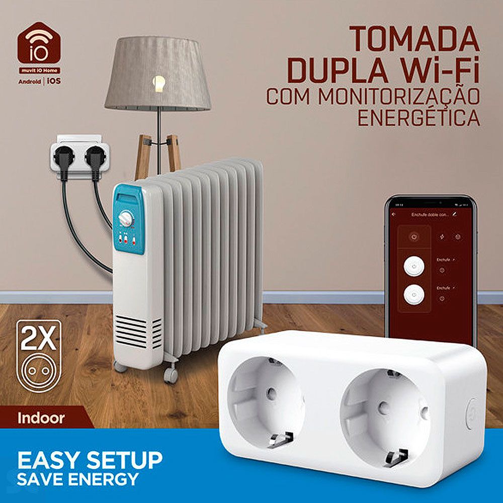 Muvit Io Enchufe Doble Wifi con Monitor de Energía