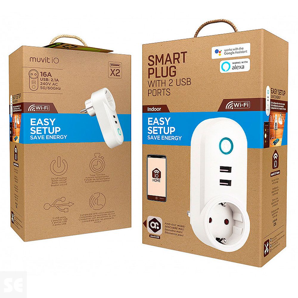 Muvit Io Enchufe Inteligente Wifi con 2 USB