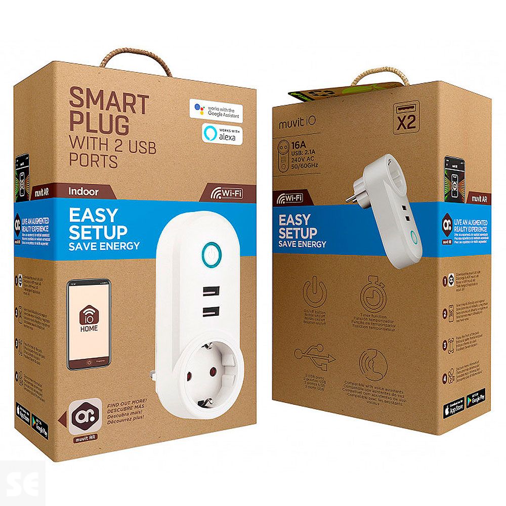 Muvit Io Enchufe Inteligente Wifi con 2 USB