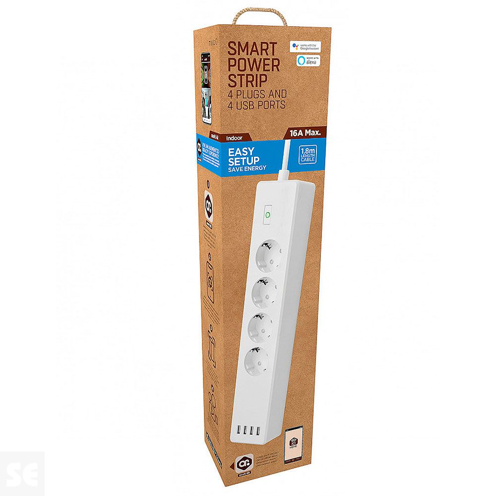 Muvit Io Regleta Inteligente Blanca Wifi 4 Tomas 4 USB