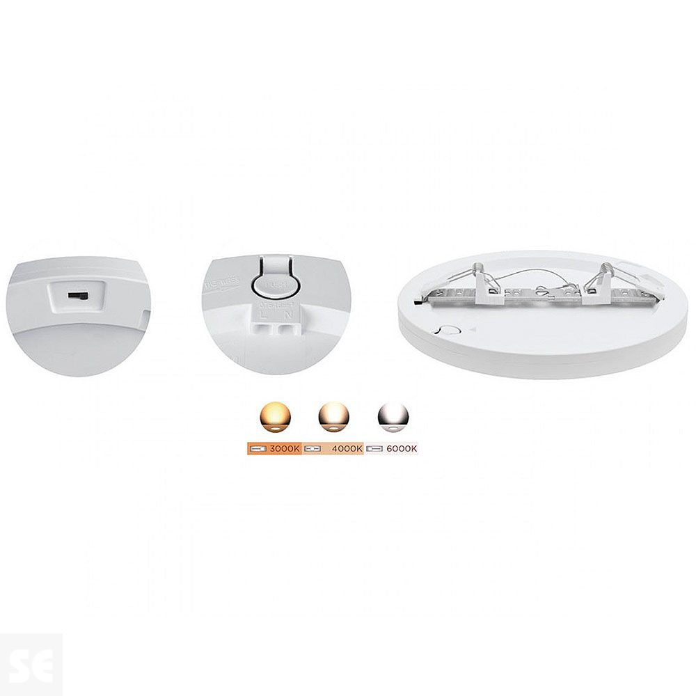 Muvit Io Lámpara Empotrar Techo Wifi Blanco 3000lm, 30 w y 25000 h