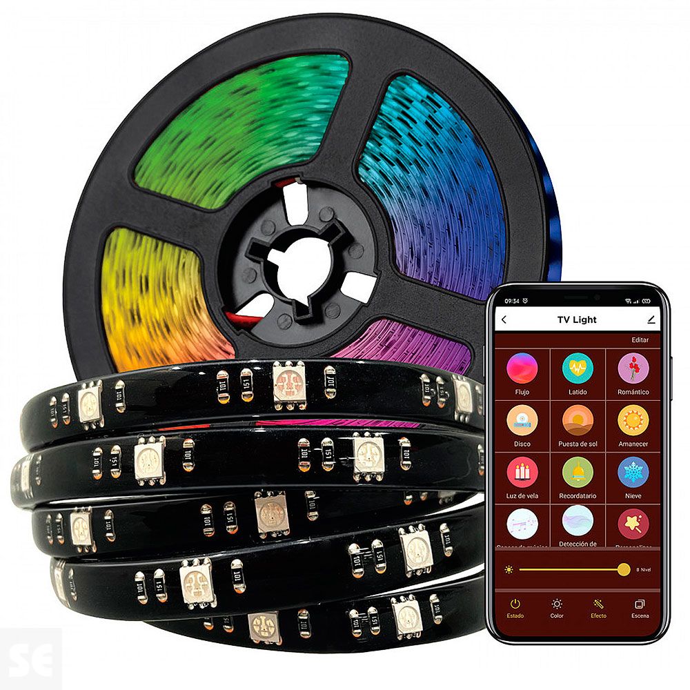 Muvit Io Tira Led Usb Wifi Tv Rgb 3 m Sensor Ambiental Sonido