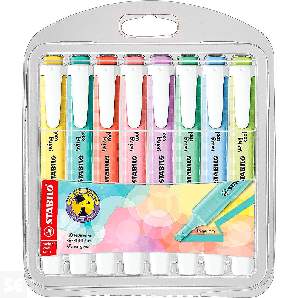 Stabilo Swing Cool Pastel 8 uds.