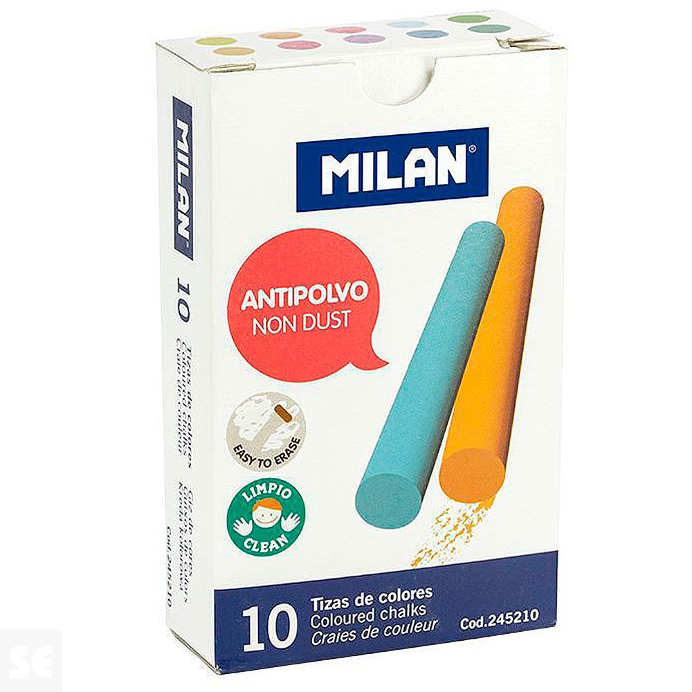 2 Cajas 10 Tizas Colores Antipolvo