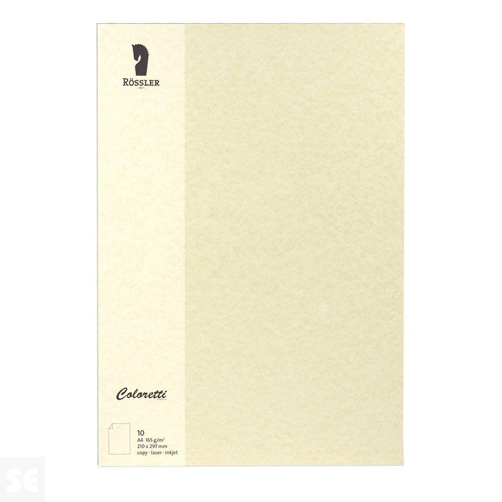Tarjeta A-4 Papel 165Gr Perg. Crema 210x297Mm (10U.)