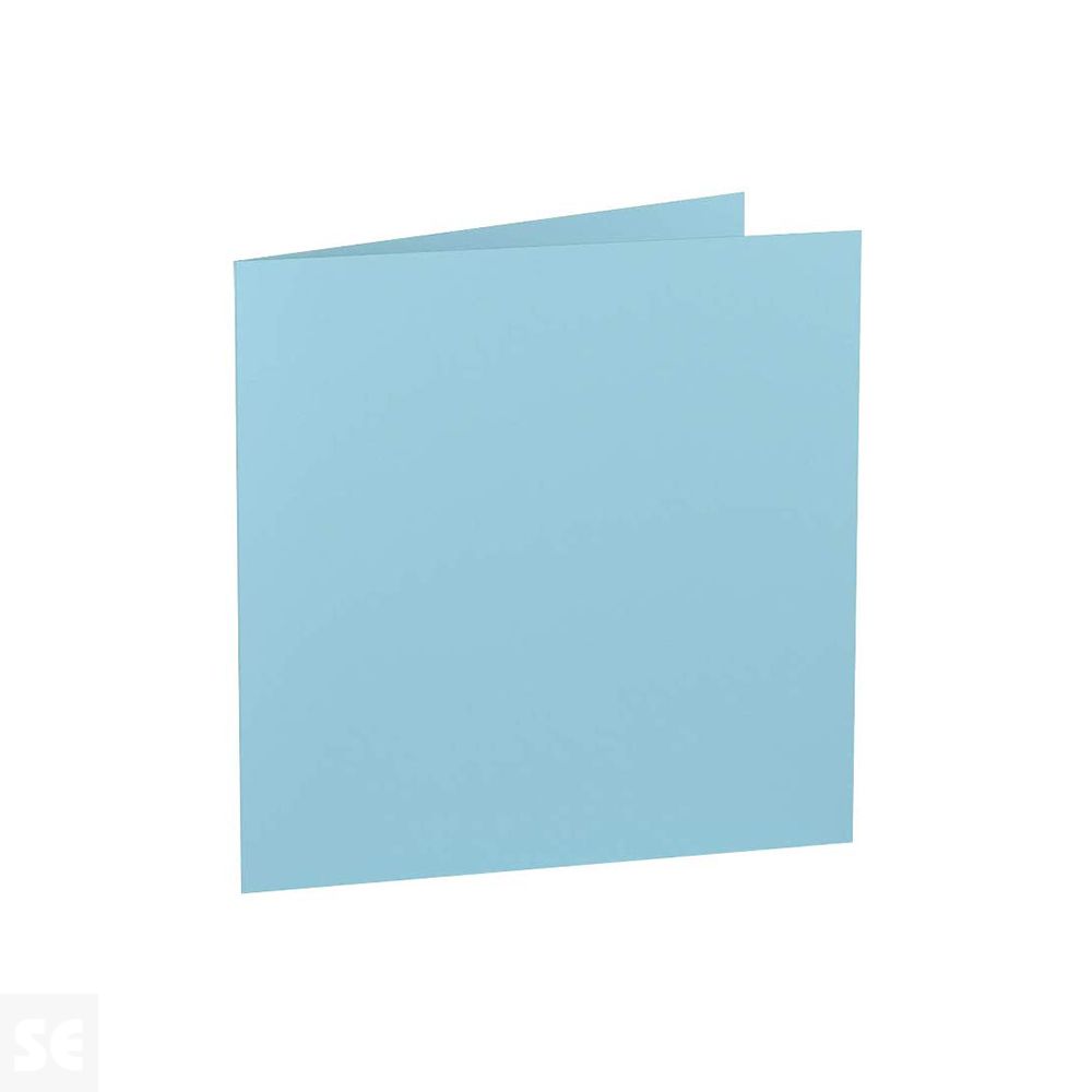 Tarjeta Doble Cuad. Papel 165Gr Azul Cielo 157/314x165 (5U.)