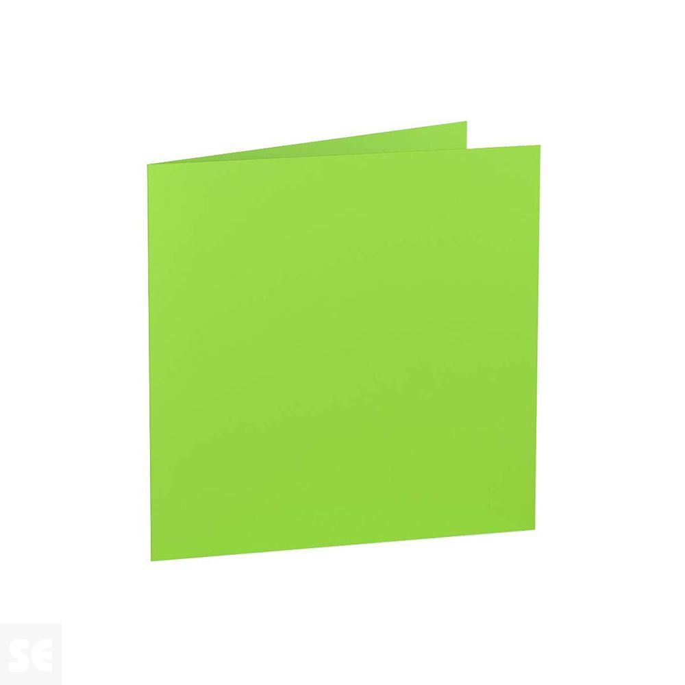Tarjeta Doble Cuad. Papel 165Gr Verde Lima 157/314x167 (5U.)
