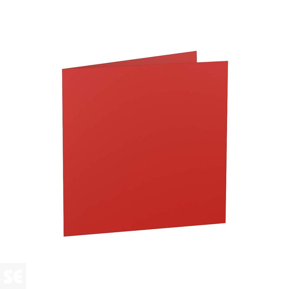 Tarjeta Doble Cuad. Papel 165Gr Rojo Amapola 157/314x160 (5U.)