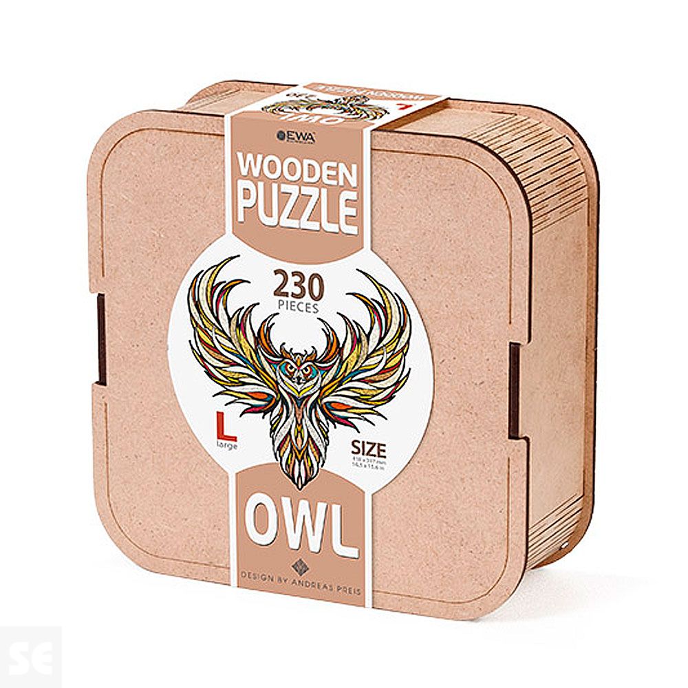 Ewa Puzzle Búho (L) 230 Piezas Caja de Madera