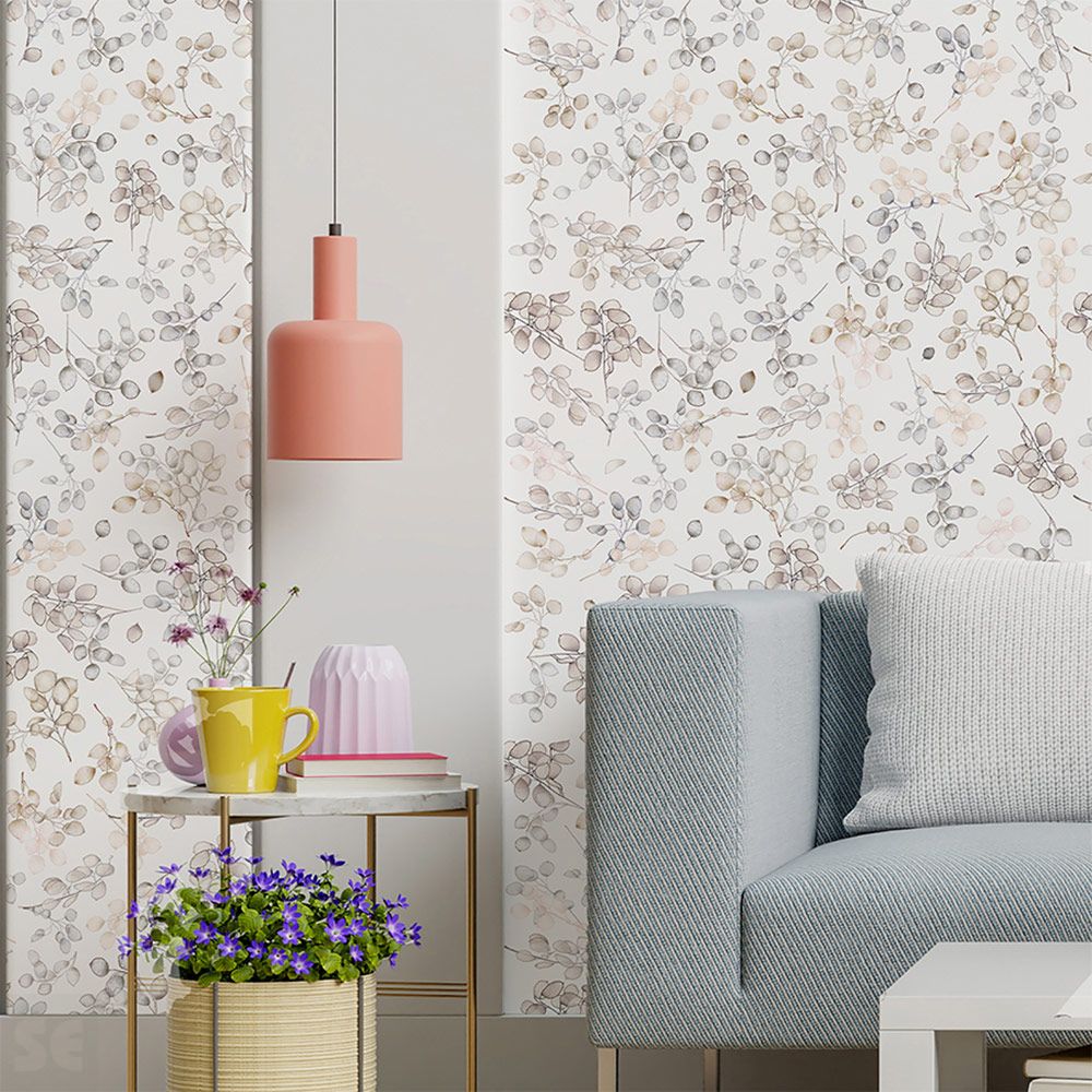 Papel Vinilo Autoadhesivo Lwa Lunaria Beige de 90x280cm