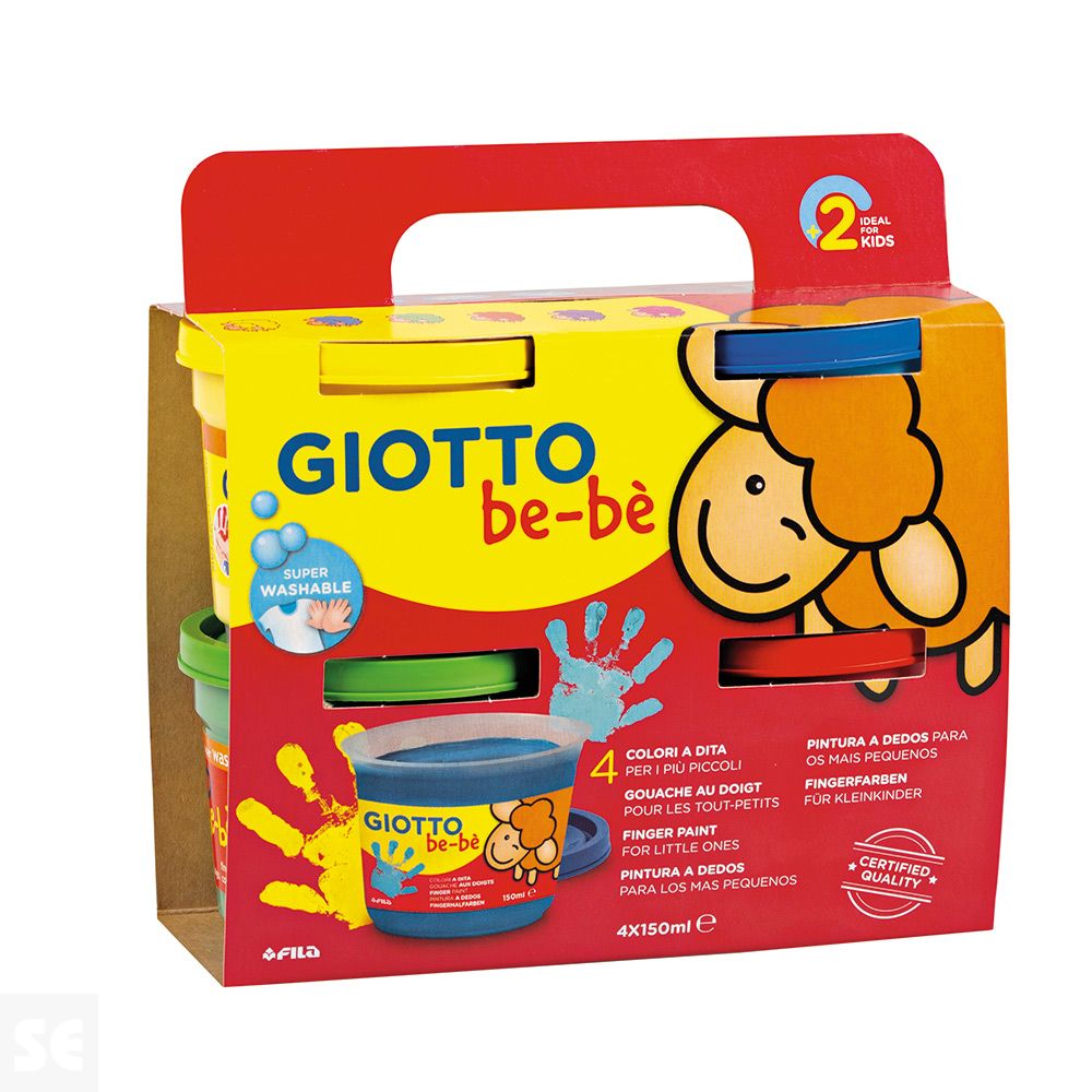 Giotto Be-Bè Pintura A Dedos 4X150 G