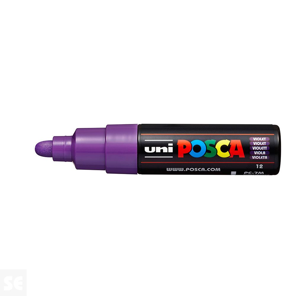 Rotulador Pintura Posca Violeta Pc-7m 4,5-5,5mm