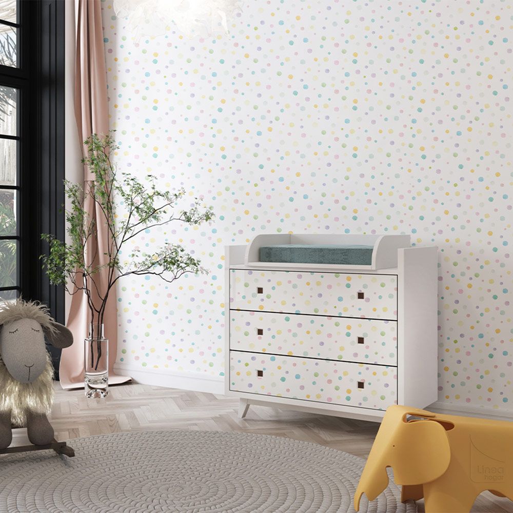 Papel Vinilo Autoadhesivo Confeti Pastel de 90 x 280cm