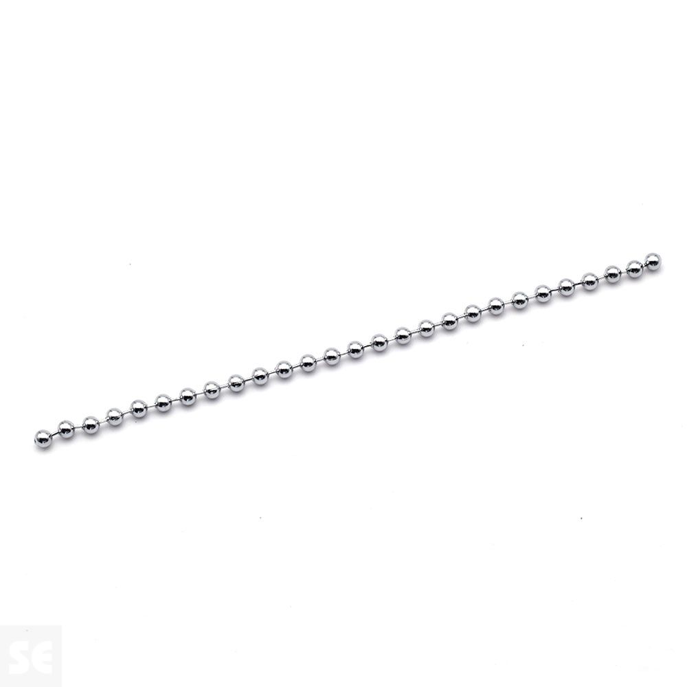 Cadena Bolas Latón Cromado 4 mm